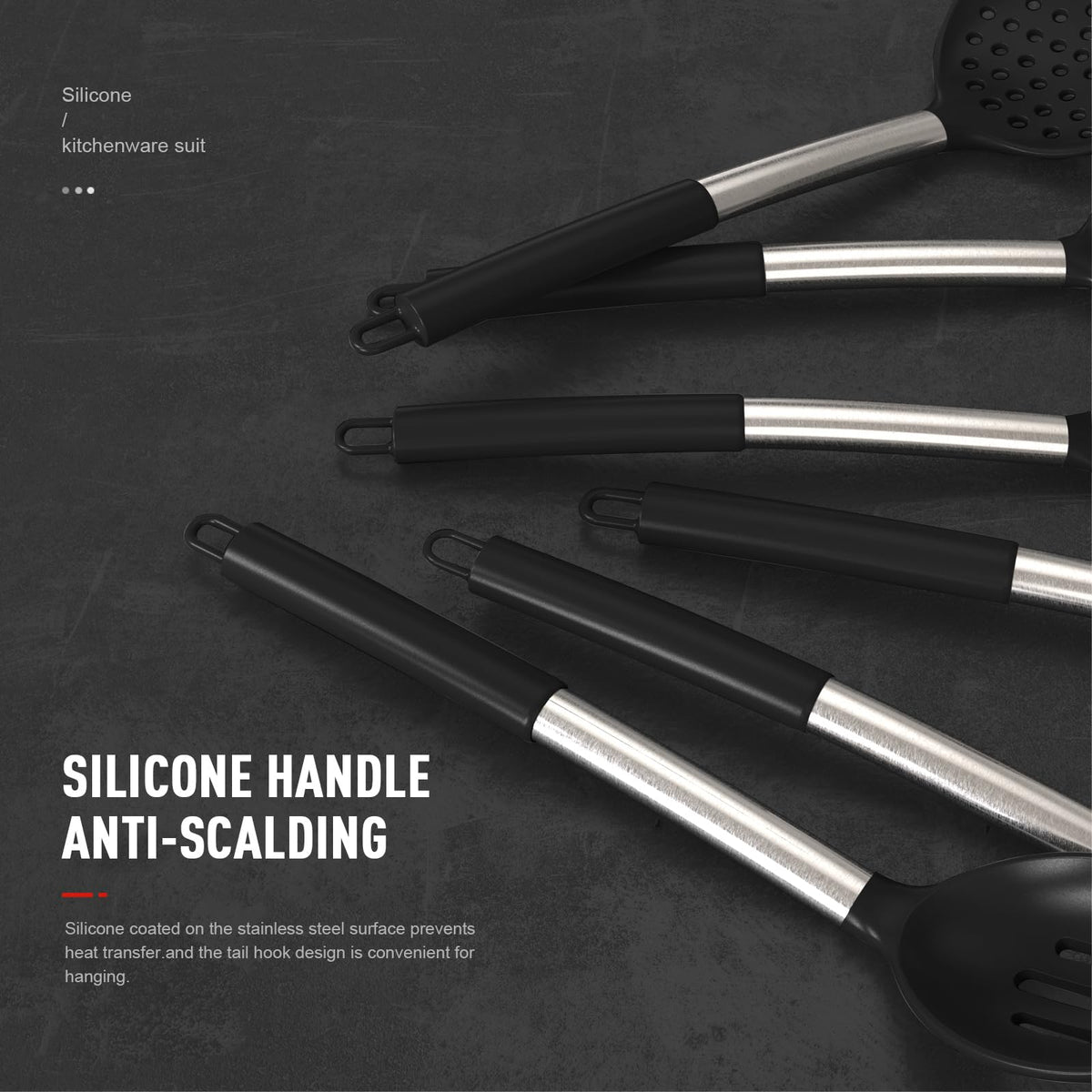 oannao silicone slotted-turner ideal for frying and draining excess oil.