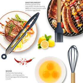 Oannao silicone slotted spoon gentle on cookware and drains liquids