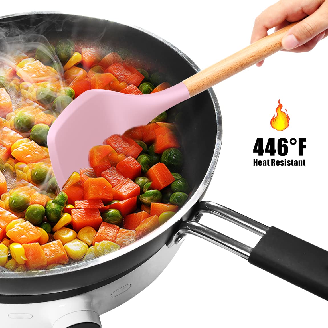 Oannao silicone pasta server for efficient noodle tossing