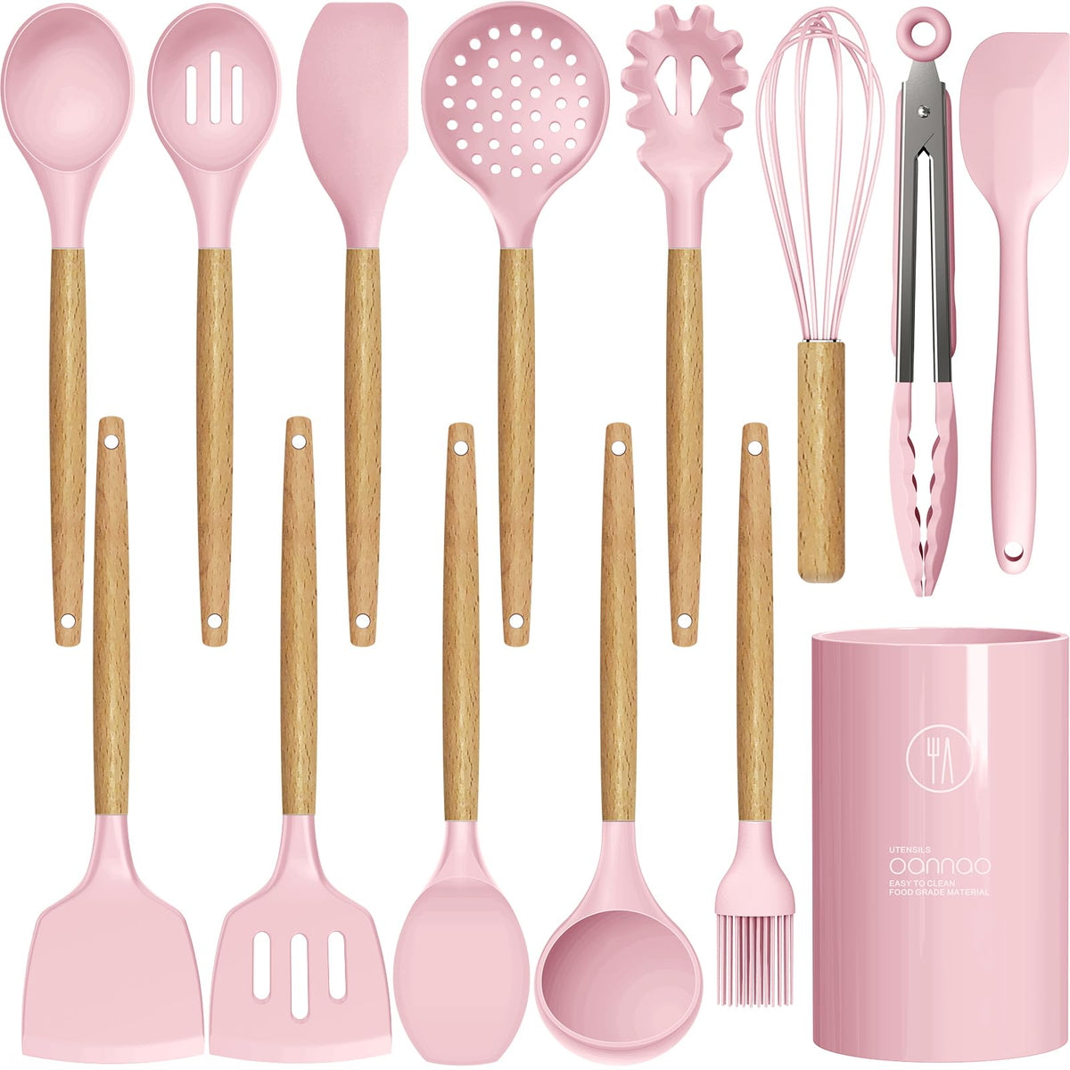 Oannao silicone spatula for smooth stirring and nonstick protection