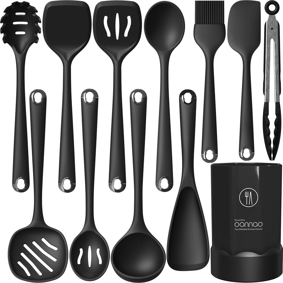 oannao silicone spatula for nonstick pans, durable heat resistance