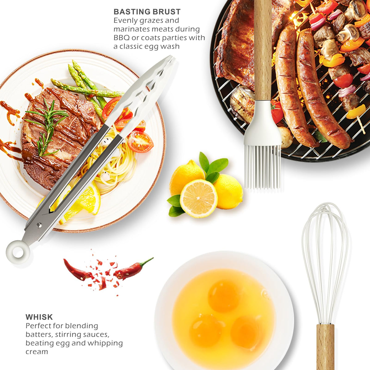 oannao cream white pasta server ideal for tossing pasta safely