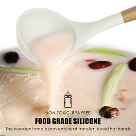 oannao silicone utensils pasta server ready for serving al dente meals.