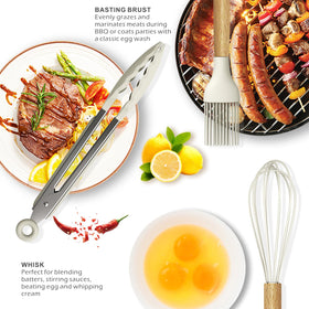 oannao silicone slotted spoon with drainage holes and smooth surface