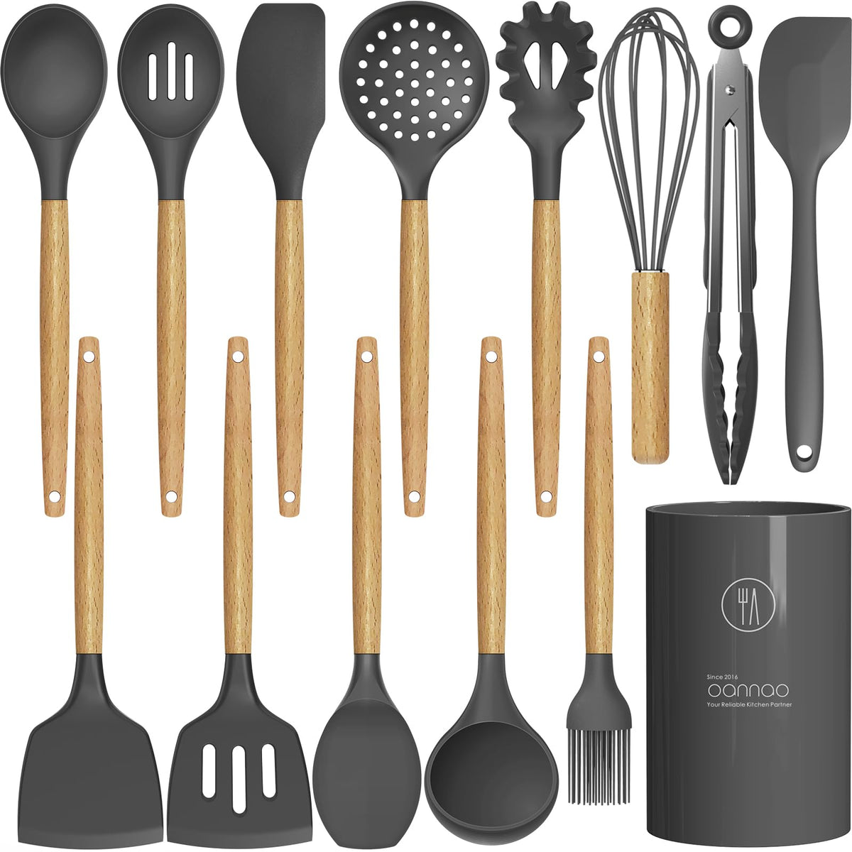 oannao silicone spatula ideal for nonstick pans and safe scraping