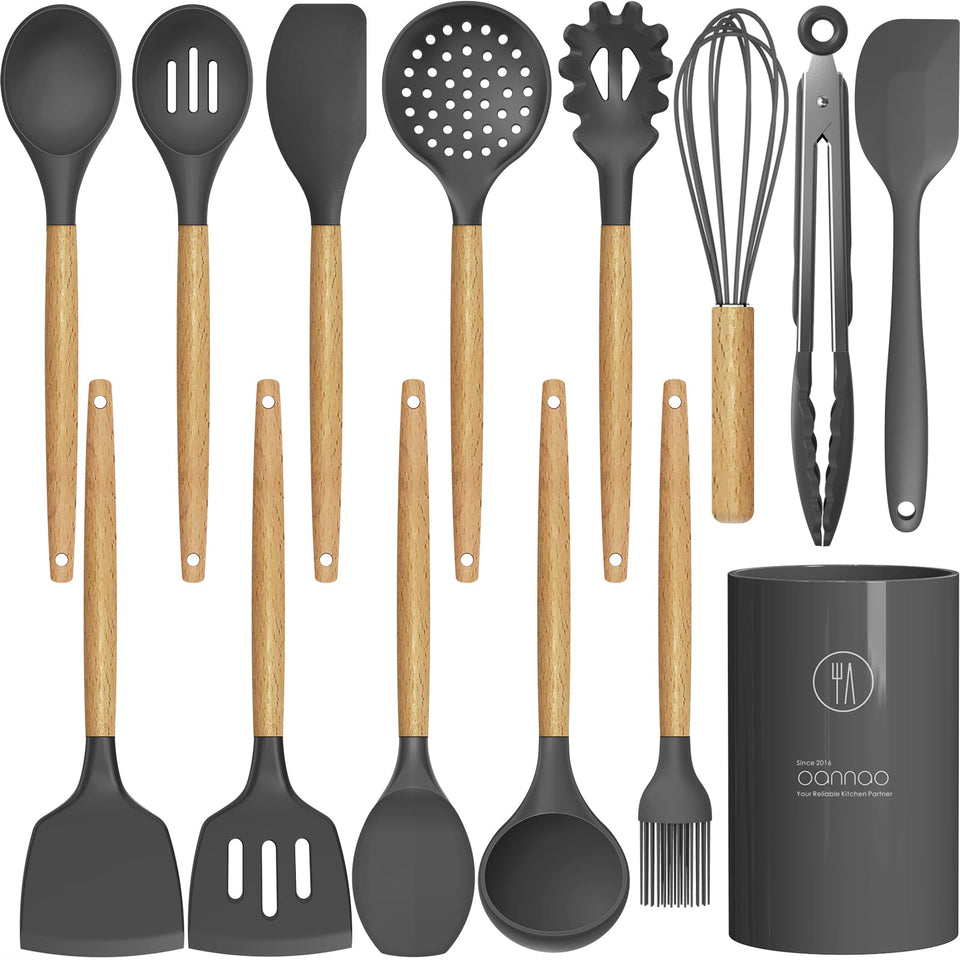 oannao silicone spatula ideal for nonstick pans and safe scraping
