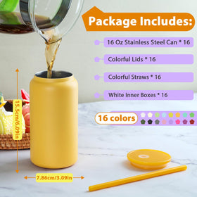oaptuza colorful lids and straws in a 16-pack for easy multi-use