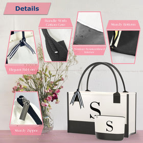 OATALY tote bag with makeup bag included for neat essentials on the go.