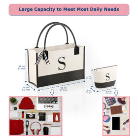 OATALY tote bag zipper pockets close-up for secure daily organization.
