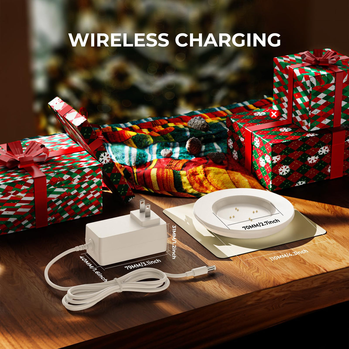 OatXtorpor mug power cord base in white for compact charging