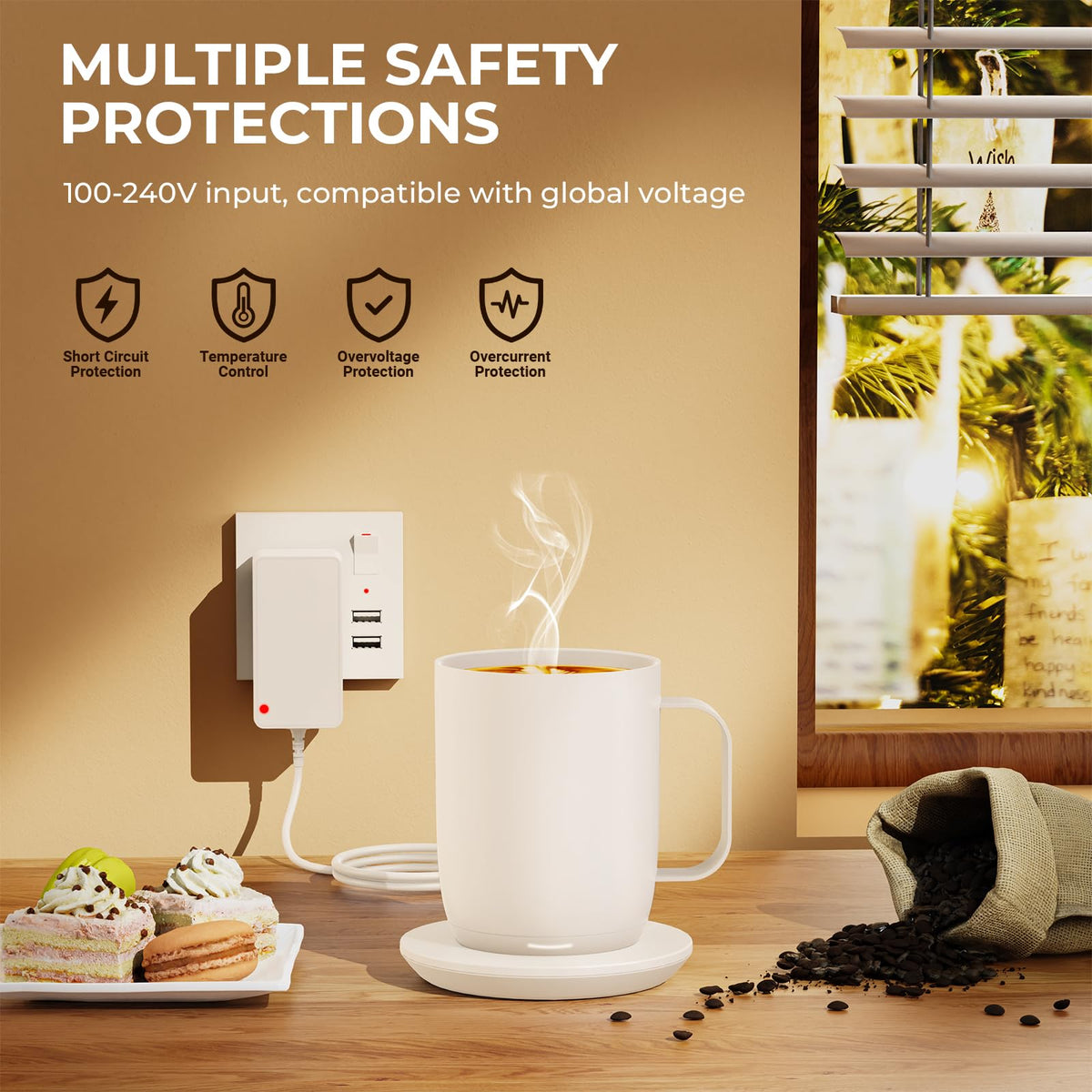 OatXtorpor white charging dock shown with non-slip surface for secure placement
