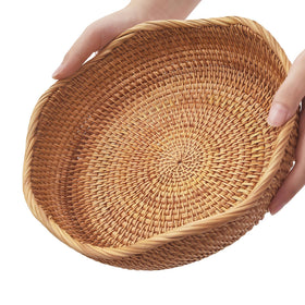 Oavostd 10-inch wave bread basket on a counter keeping bread organized and accessible
