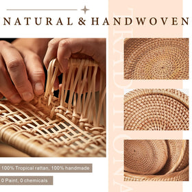 Oavostd handwoven rattan basket showcasing artisanal craft and durability.