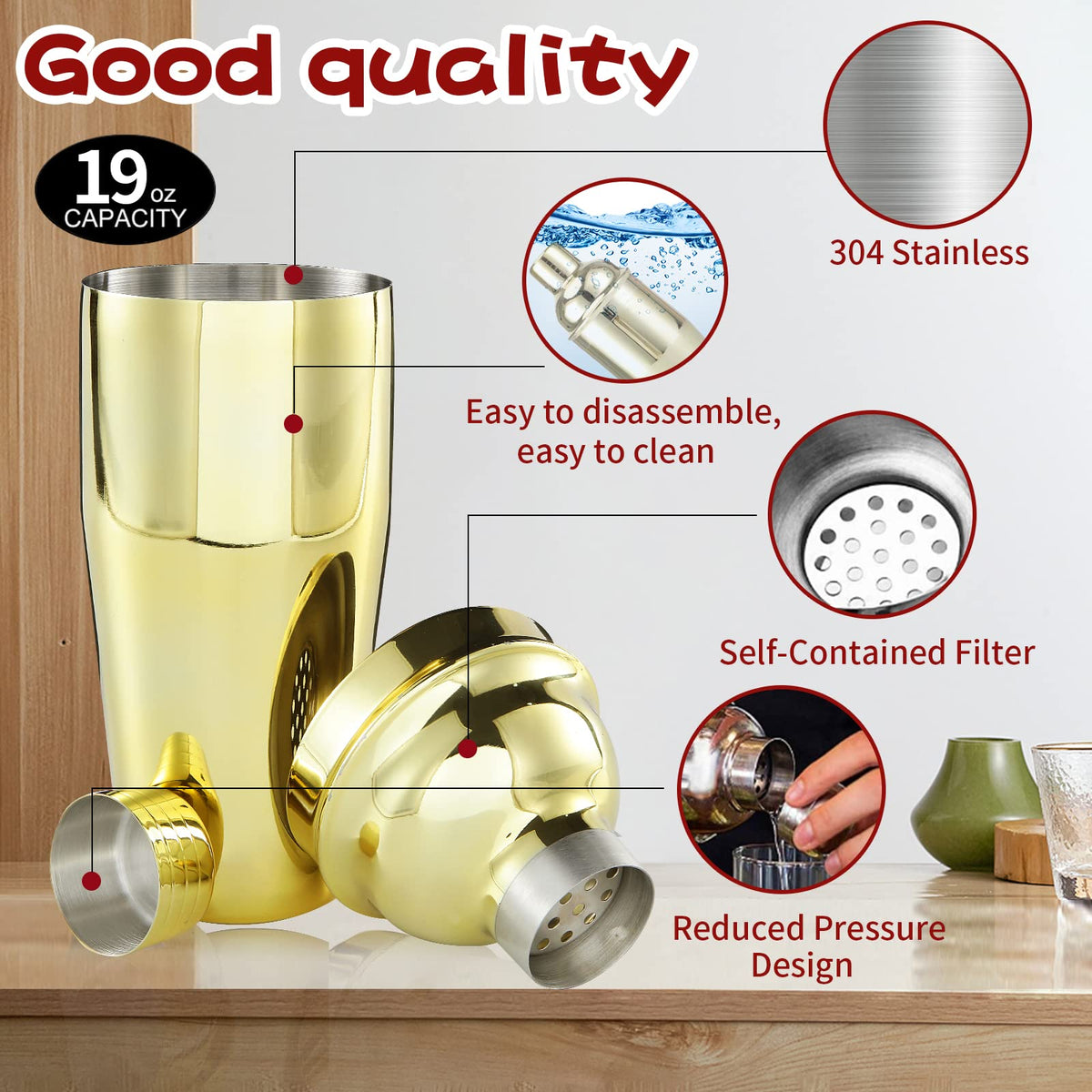 OBALY bamboo display stand organizing tools neatly.