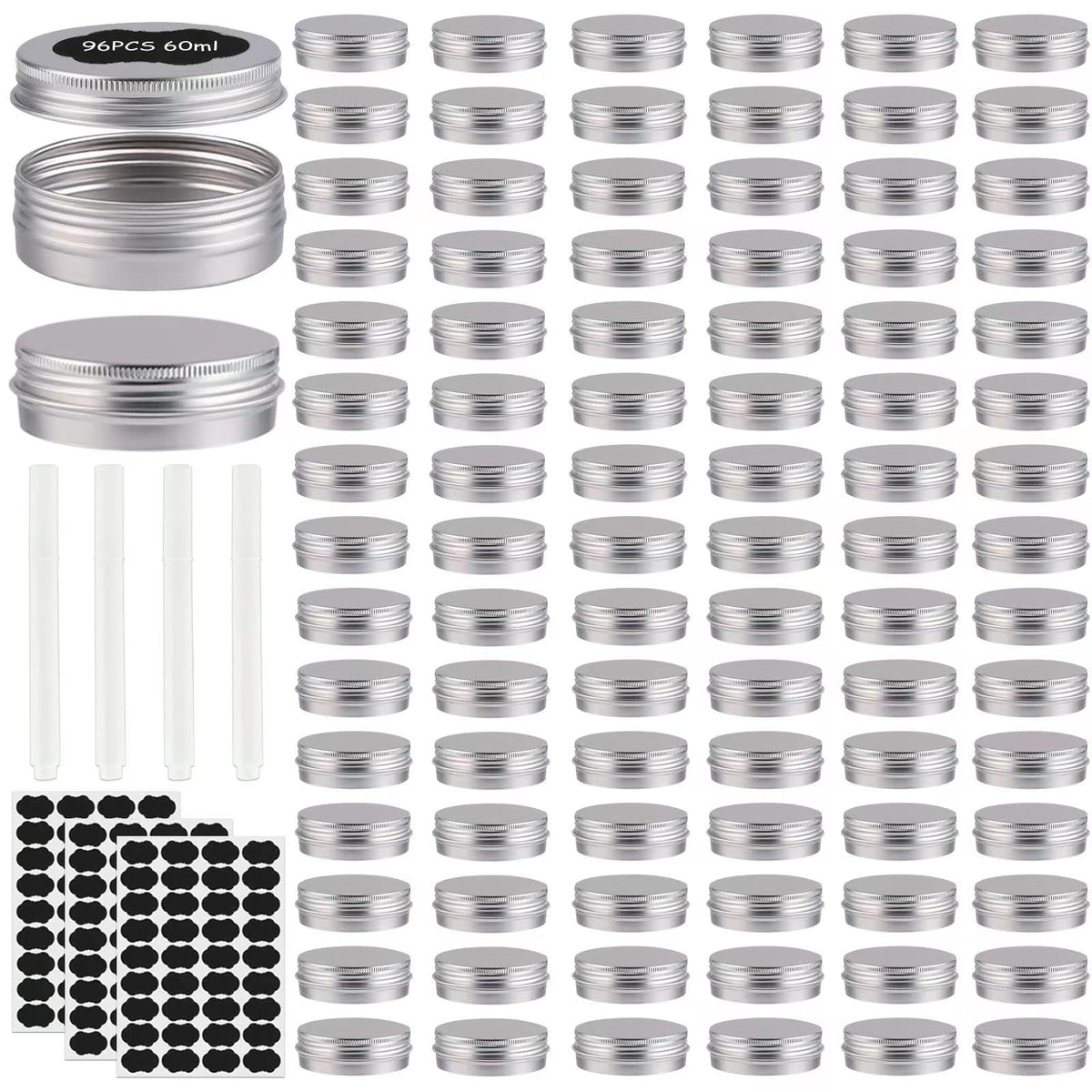 OBKJJ 2 oz aluminum tin with screw lid, ideal for DIY balms