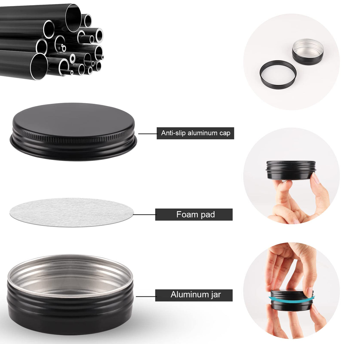 OBKJJ screw-top lids prevent leaks during storage or travel.