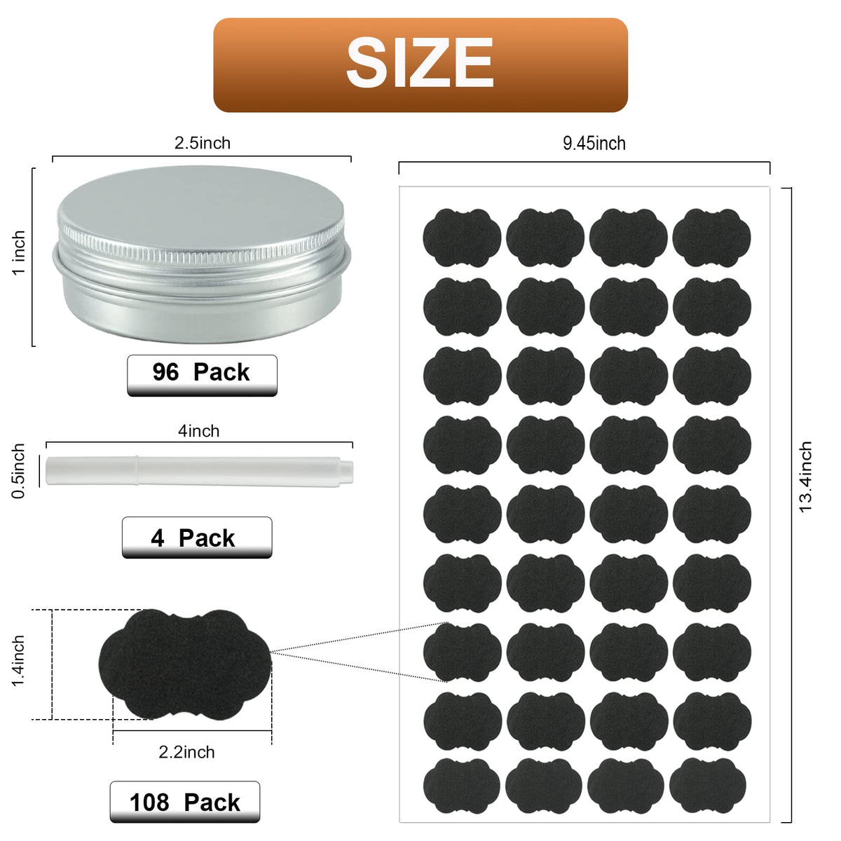OBKJJ silver tin with leak-proof lid for candle storage