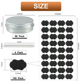 OBKJJ silver tin with leak-proof lid for candle storage