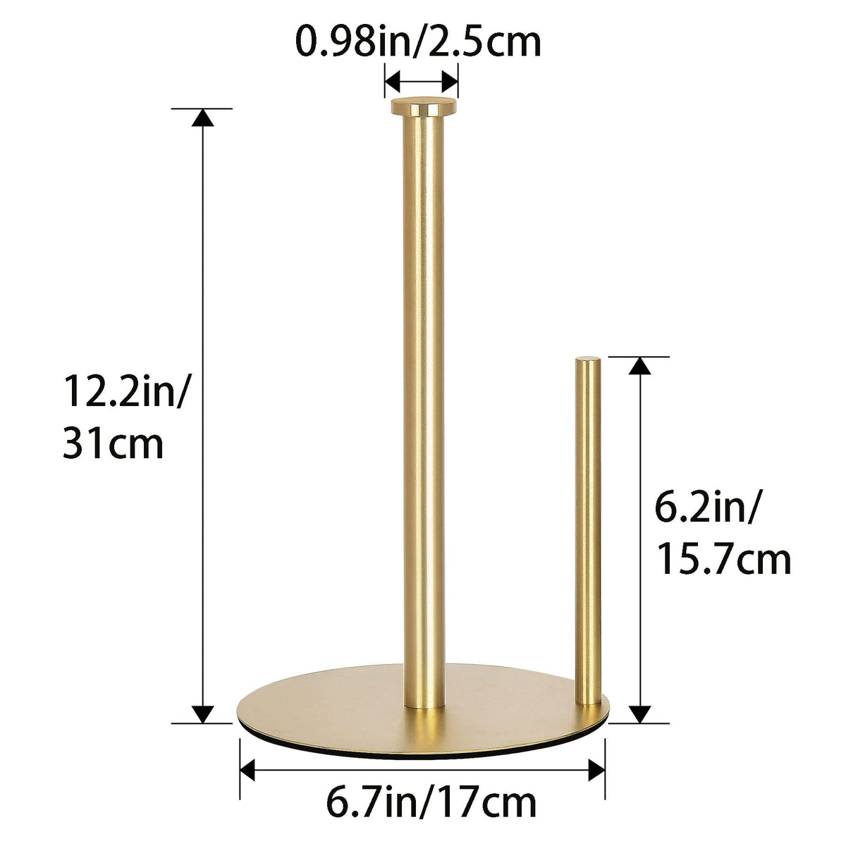 OBODING gold countertop paper towel holder durable stainless steel for long-lasting use.