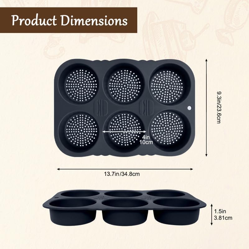 Obsoorth ventilated bun pan for oil-free, easy release