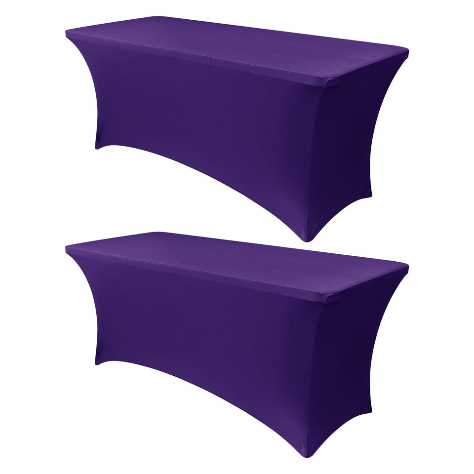 Obstal 6ft spandex table cover on folding table for a crisp event look