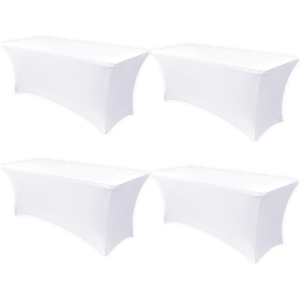 Obstal 6ft stretch table cover close-up shows elasticity and smooth finish.
