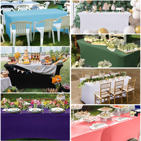 Durable Obstal navy table cover with stain-resistant fabric