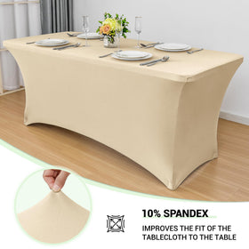 Obstal elastic leg pockets ensure secure fit on folding banquet legs.