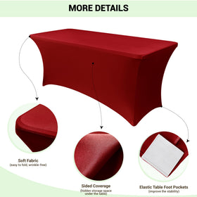 Elastic leg pockets secure Obstal table legs for a clean drape.