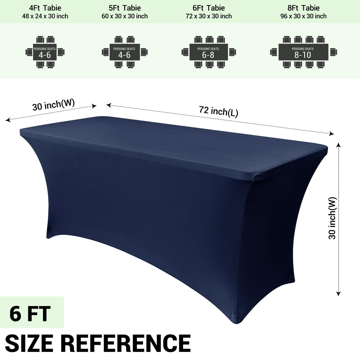Obstal elastic leg pockets securing the table cover over legs