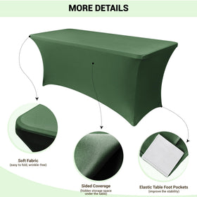 Obstal elastic leg pockets secure banquet table legs for a tidy look.