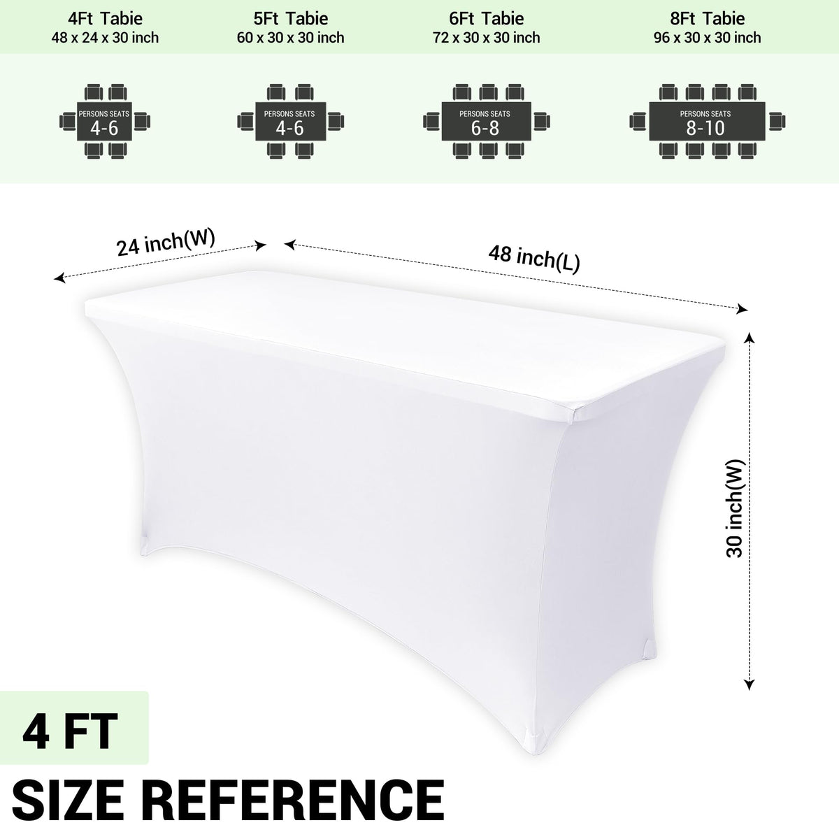 Obstal elastic leg pockets secure table legs for a clean presentation
