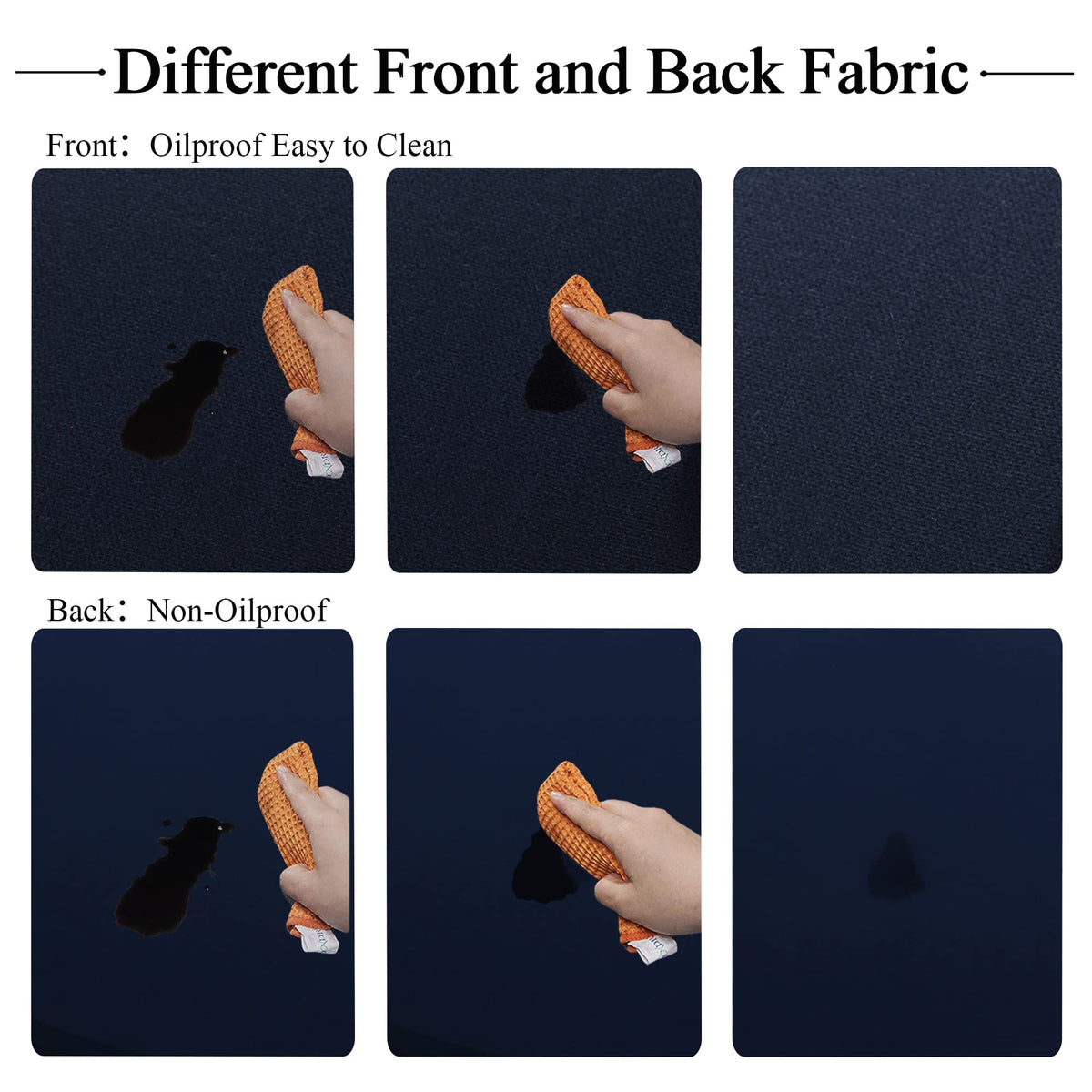 Illustrative size guide for Obstal round table cloth fitting 40–44 inch tops