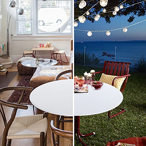 Obstal round table cloth features a waterproof coating on one side for spills protection.