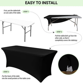 Wrinkle-resistant design of Obstal sage green tablecloth in use
