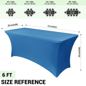 Obstal stretch tablecloth highlights easy setup and smooth draping on surfaces