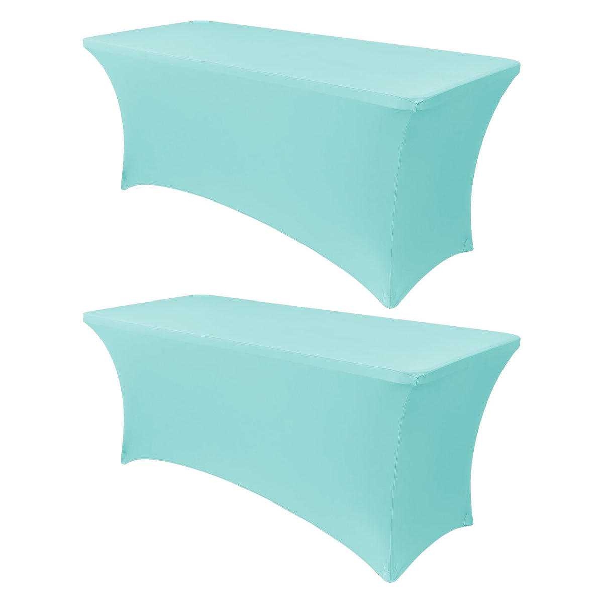 Obstal blue stretch table cover on banquet table for a polished look