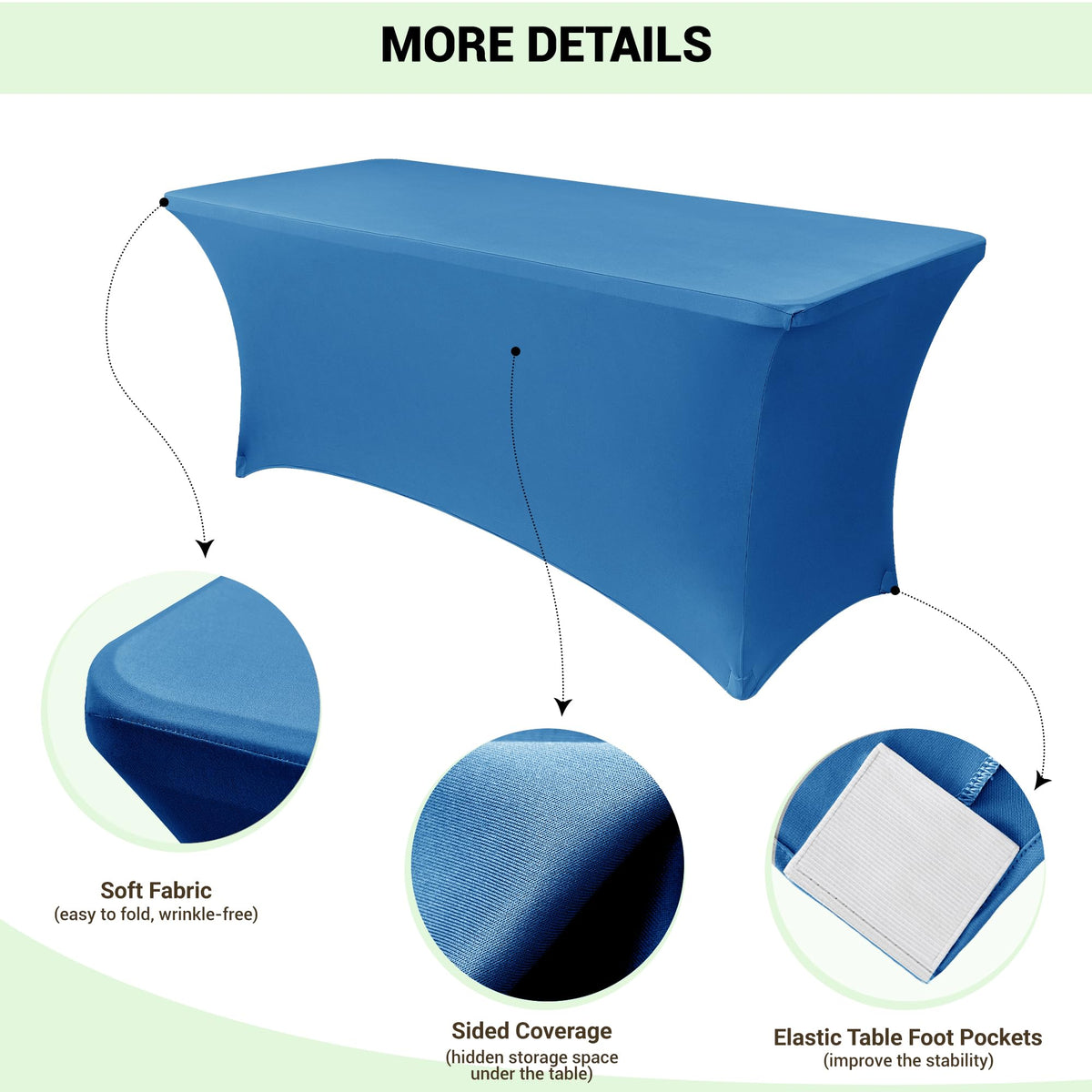 Obstal wedding banquet cover provides stain-resistant protection while preserving elegant color