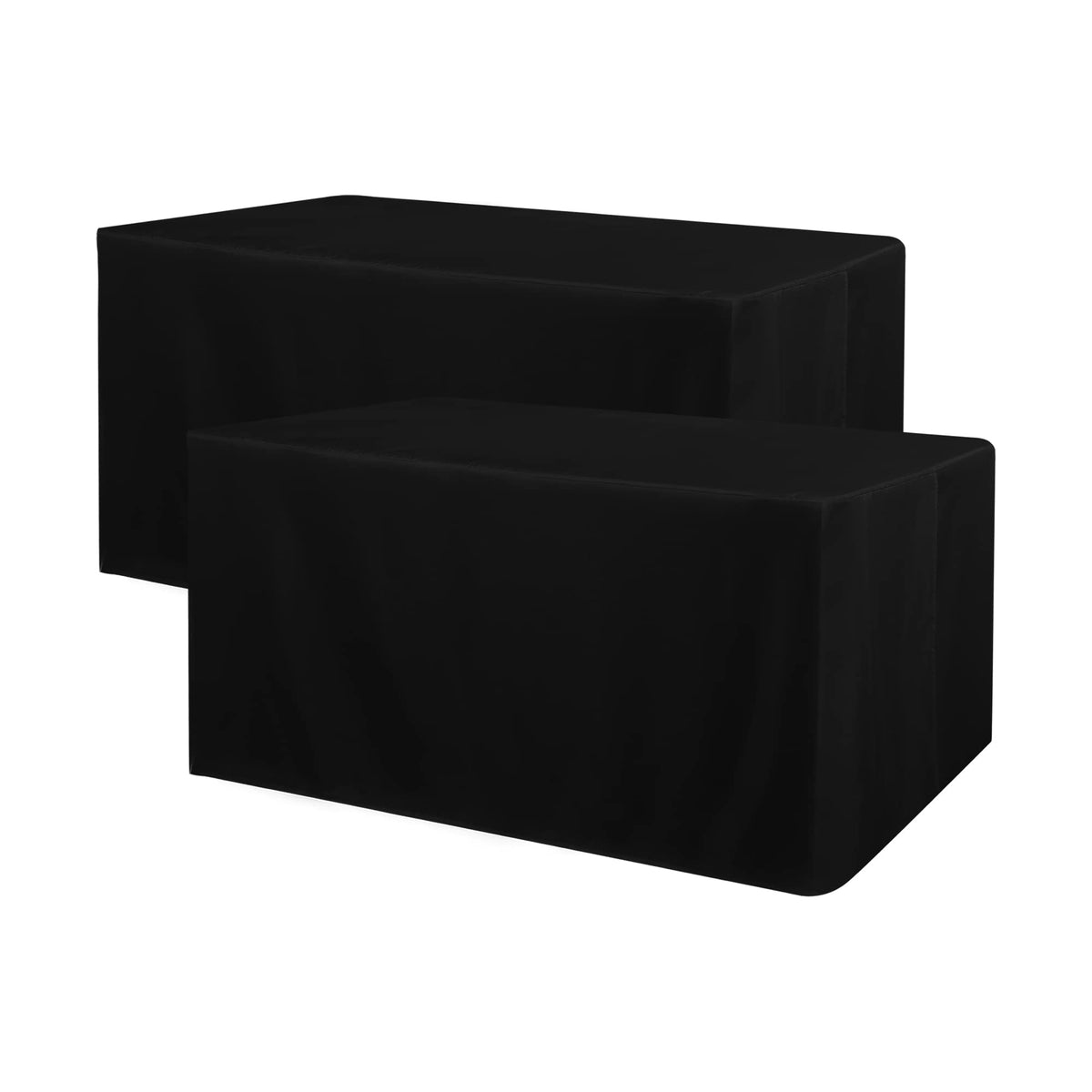 Obstal wrinkle-resistant black tablecloth maintaining a neat appearance.