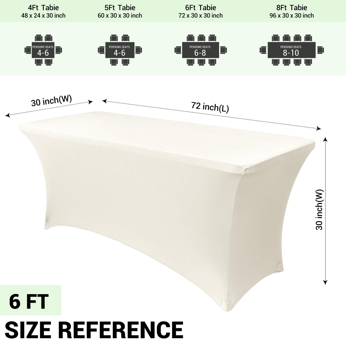 Obstal wrinkle-resistant cream tablecloth ready for events.