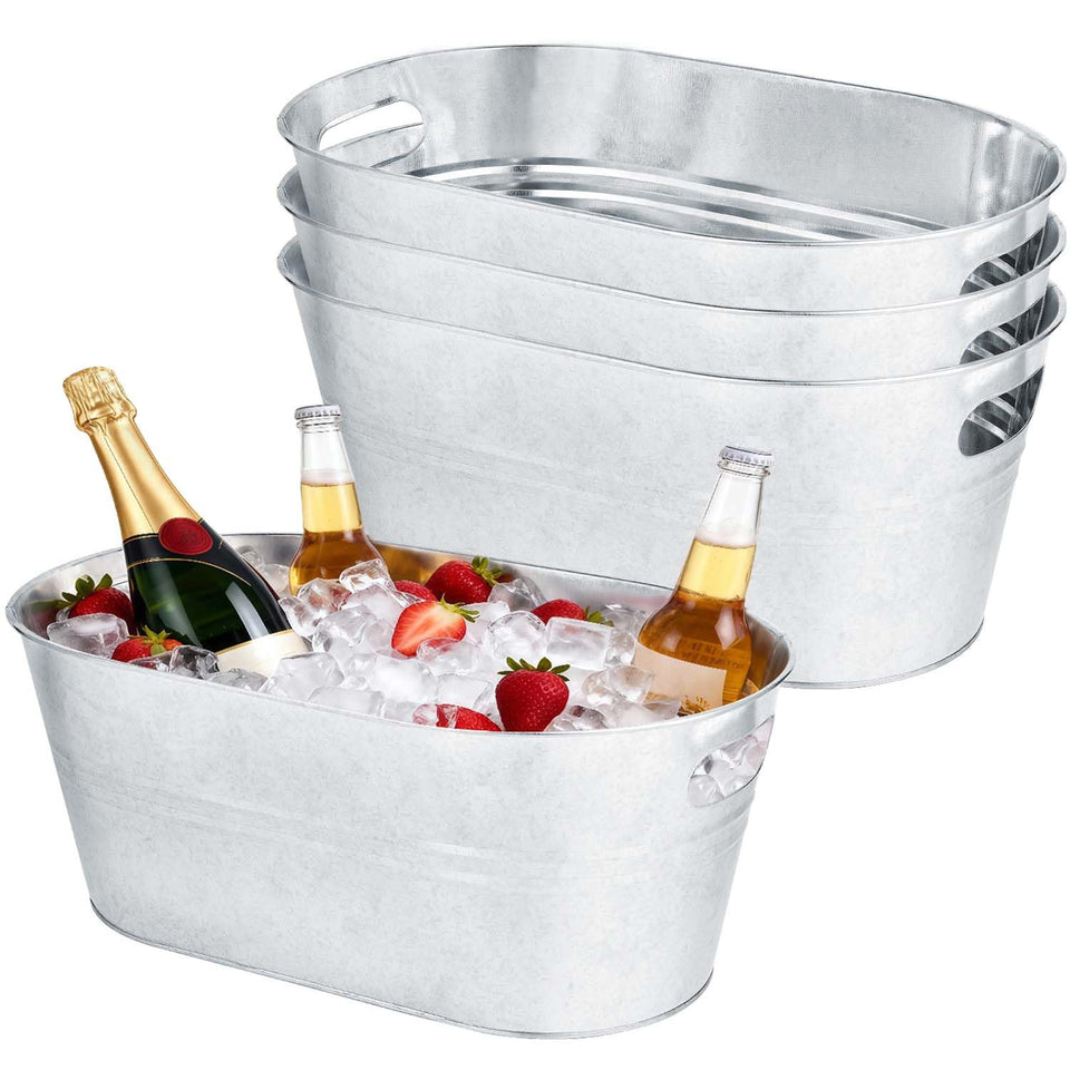 OBTANIM 3-pack ice buckets with 4-gallon capacity keep drinks cold at gatherings
