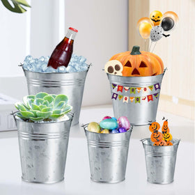 OBTANIM bucket repurposed as a picnic ice bucket outdoors