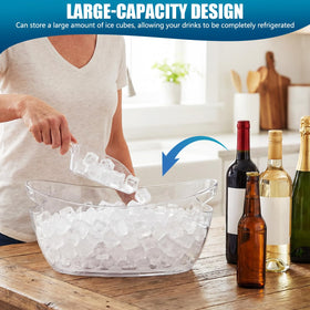 OBTANIM clear acrylic ice bucket 5L capacity ideal for wine and beer bottles
