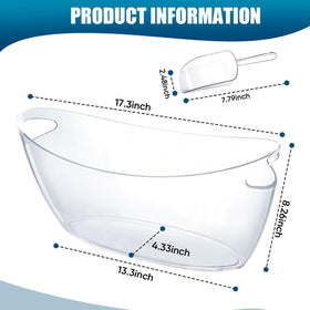 OBTANIM clear acrylic ice bucket side detail highlights leak-proof construction for spills-free serving
