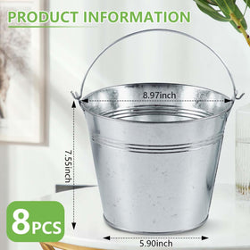 OBTANIM galvanized plant-display buckets show rustic charm and durable storage.