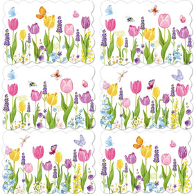 OBUSATT Spring Tulip placemats set of six for vibrant spring tables