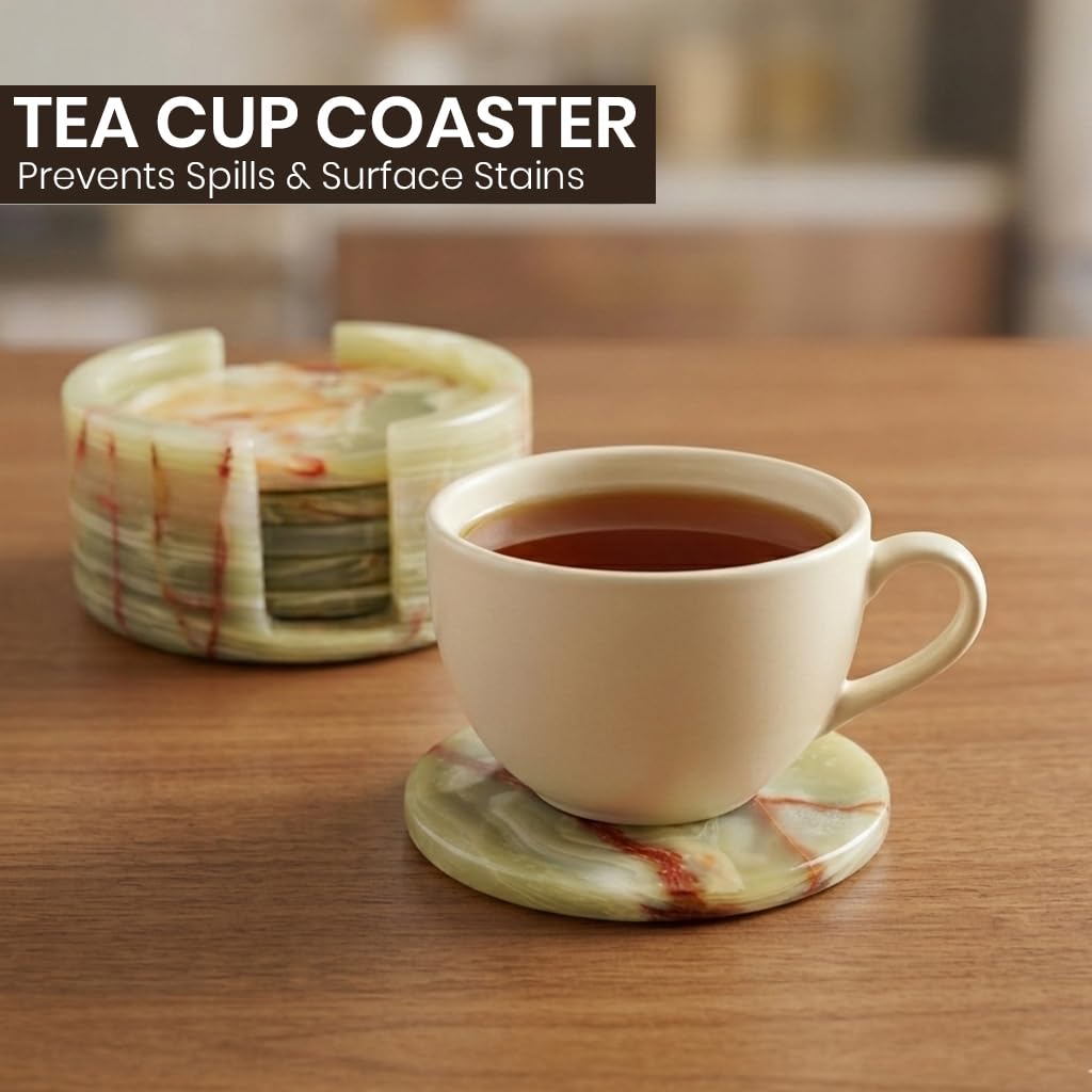 OceanicX coaster protects surfaces from heat and moisture during meals or drinks.