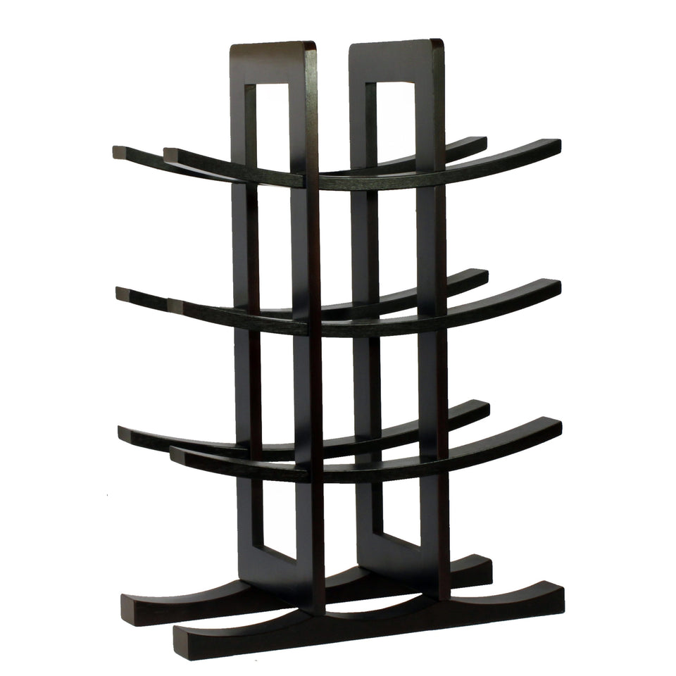 Oceanstar WR1132 front view bamboo wine rack with twelve-bottle storage