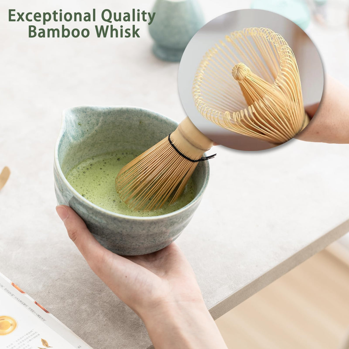 Ochcahser matcha scoop for precise measurement and tidy prep