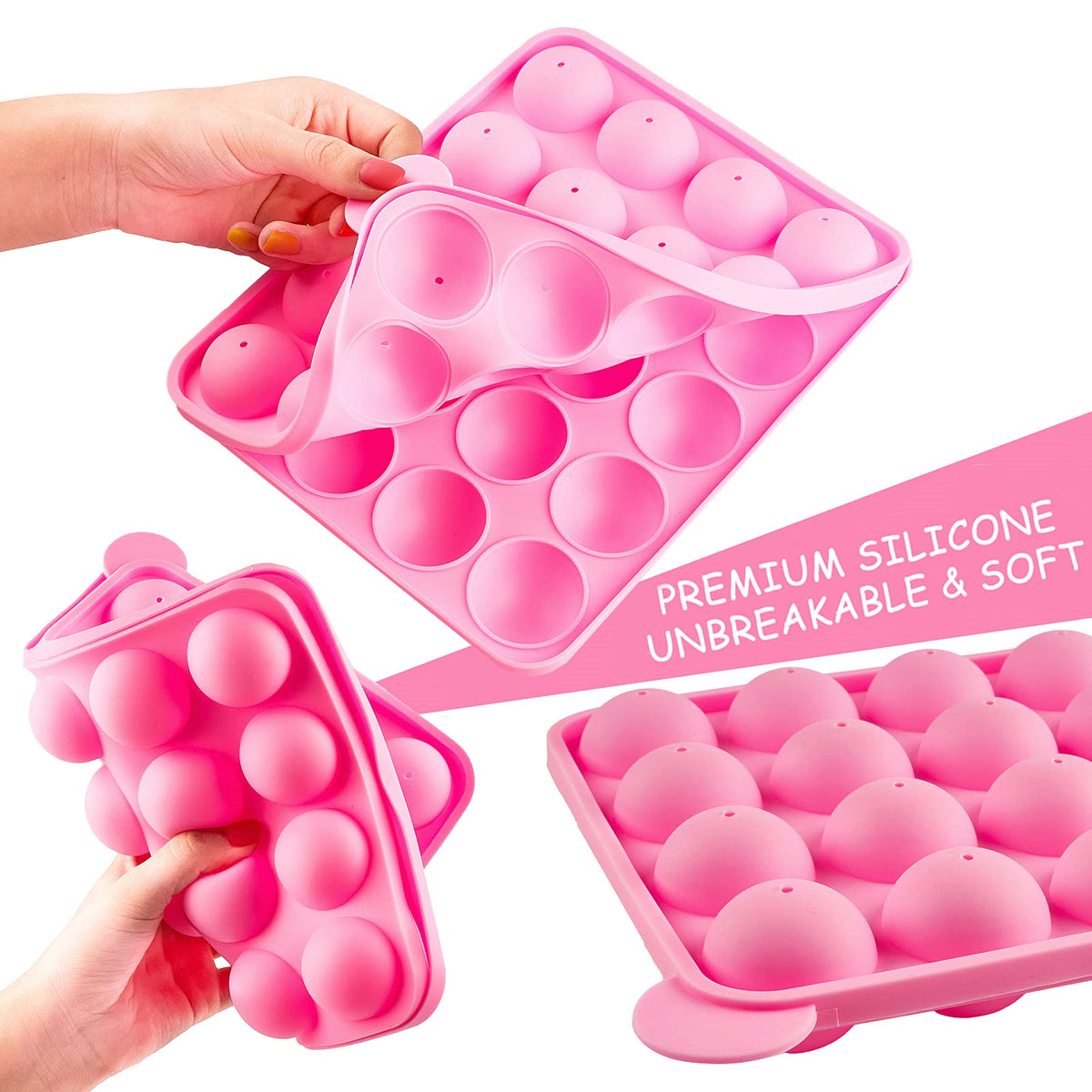 Ocmoiy cake pop sticks for clean, mess-free assembly.
